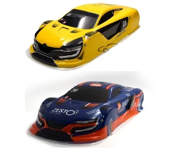 kék/sárga PVC festett karosszéria/Tartozékok 94123 1/10 R/C racing road, drift autók 190mm Szélesség tengelytáv 260mm