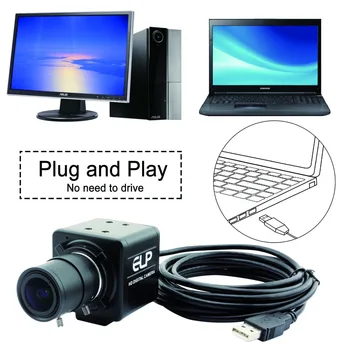 ELP 5-50mm, Varifokális Lencse 8MP USB Kamera 3264X2448 MJPEG 15fps CMOS IMX179 Videó Doboz Felügyeleti Digitális Fényképezőgép