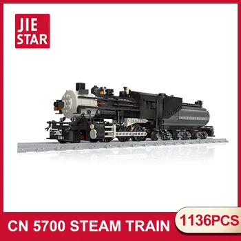 JIESTAR Vonat Műszaki Ötletek KN-5700 gőzmozdony Klasszikus Vasúti Kreatív építőkövei Modell Tégla, A Gyermekek Ajándékok, Játékok