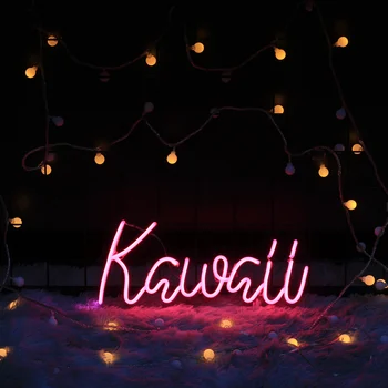 Egyéni Kawaii Jel LED Neon Fény Jele, Neon Lámpa Fali Lámpa Éjszakai Lámpa a Szobában karácsonyi Parti Dekoráció Király Születésnapja Karácsonyi Ajándék