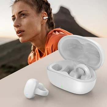Vezetés Bluetooth 5.3 Fülhallgató TWS Vezeték nélküli Fejhallgató Earclip Design Touch Control Sport Headset Fül Horog Mikrofon
