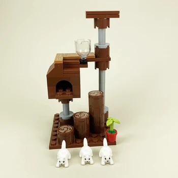 Kompatibilis A Lego Kis Részecske Épület-Blokk, Játék, a Kreativitás, együttműködési megállapodás Macska Fészek 6251 Kis Fehér Macska Aranyos kedvtelésből tartott Állat Közgyűlés Játék