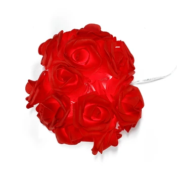 Valentin Napi Virág String Fény, Virág, Fény, elemes, 8 Módok,Távirányító Időzítő Dekoráció(Piros)