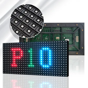 P10 Layar LED Panel Modul Szabadtéri 320*160 Mm 32*16 Piksel 1/4 Scan SMD3535 Penuh warna P10 LED Kijelző Modul