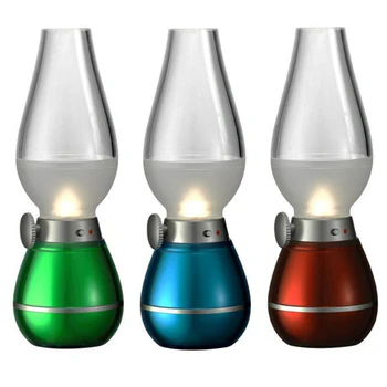 Nosztalgia LED Fényerő Kontroll-Lámpa Kerozin Fúj Kreatív Éjjeli Antik Kerozin LampTable Lámpa asztali LED Éjszakai Fény