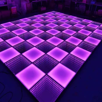 Sailwin Színpadi Fény 3D-s Interaktív LEDDance Emelet Fény Végtelen Tükör DJ Esküvőre Emelet 10MM Vastagságú Üveg Vezérlő
