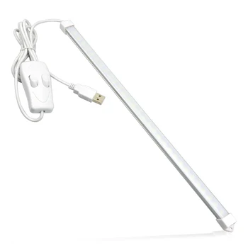 35cm Hordozható 5V USB Kábel Power LED Szalagok alumínium Bár Merev Szalag Szalag Szekrény Szekrény Szekrény, Konyha asztali lámpa