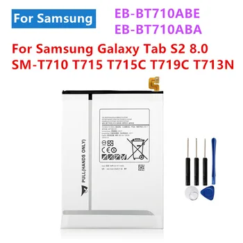 Eredeti Tablet akkumulátor EB-BT710ABA EB-BT710ABE Samsung Galaxy Tab S2 8.0 SM-T710 T713 T715/C/Y T719C T713N 4000mAh