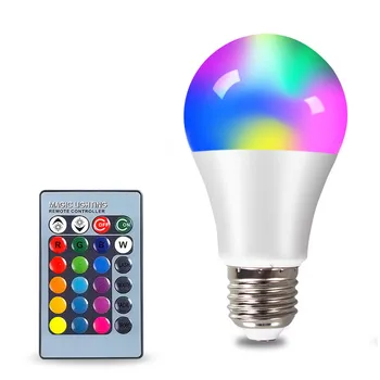 2023NEW Okos Izzó E27 LED RGB Lámpa, lakberendezés RGB+Fehér Szabályozható Funkció Színes Izzók 5W 10W 15W