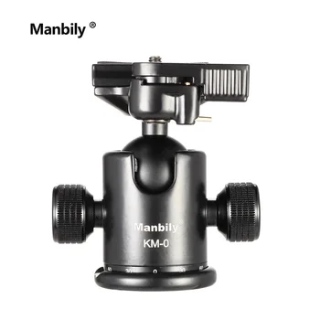 Manbily KM-0 Professzionális Kamera Labda Fejét Háromlábú Alumínium Ötvözet 15 kg Hasznos teher Panorámás Csúszó Vasúti Ballhead