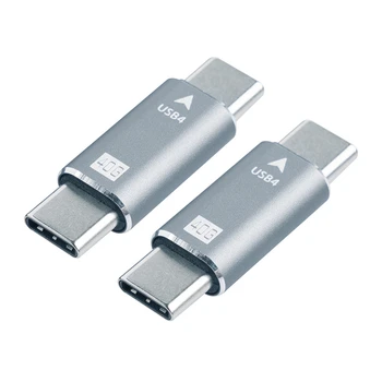 40Gbps C-Típusú Adapter USB 4.0 férfi Férfi Adatok Szinkronizálása Hosszabbító Kábel Csatlakozó USB-C-C Típusú Adapter Csere