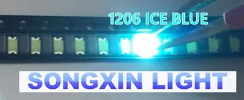 100 3216 1206 Jég Kék 0.01 W Super Ultra Fényes SMD LED Jelzés smd 1206 tiszta kék led diódák 1206