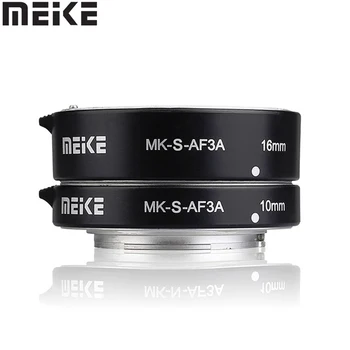 Meike MK-S-AF3A Fém Auto Fókusz Makró Hosszabbító Cső 10 mm 16 mm-es Sony tükör nélküli a6300 a6000, a7 a7SII NEX E-Mount Kamera