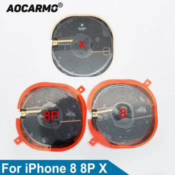 Aocarmo Töltő Vevő MFC Vezeték nélküli Töltés Indukciós Tekercs NFC Modul Flex Kábel iPhone 8 8P Plusz X 10 cserealkatrész
