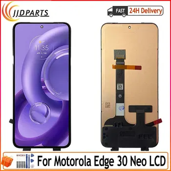 AMOLED LCD Képernyő A Moto Edge 30 NEO LCD Kijelző Motorola Edge 30 Neo XT2245-1 Kijelző LCD Képernyő Touch Digitalizáló Közgyűlés