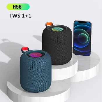 HOPESTAR H56 hangdoboz Bluetooth Hordozható Mini Hangszóró, Mélynyomó Sztereó Vezeték nélküli TWS Vízálló Audio Center nagy Teljesítményű LED Fény