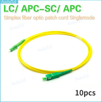 10db/táska LC/ APC-SC/ APC Simplex Optikai Patch Kábel RP - LC Egyetlen mód 9/125 SM FTTH Optikai Kábelre