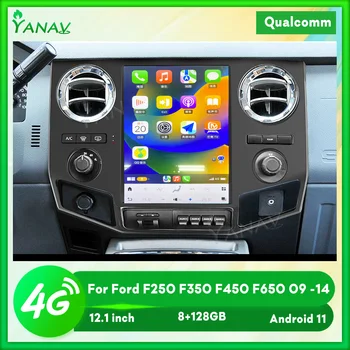 Android 11 autórádió Ford F250 F350 F450 F650 09-14 Tesla Képernyő Qualcomm GPS Navigációs Multimédia-Lejátszó, Vezeték nélküli Carplay