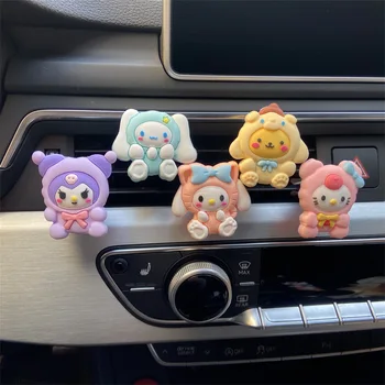 Aranyos Sanrio Autó Tartozékok Kuromi A Dallam Cinnamoroll Autó Vent Clip Légfrissítő Anime Parfüm Diffúzor Kiegészítők Ajándék
