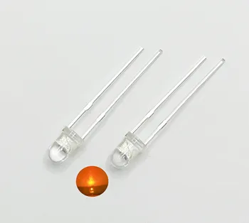 50pcs 3 mm LED Dióda, 3 mm-es Válogatott Kit Narancs DIY átlátszó Kerek fej Fénykibocsátó Diódák