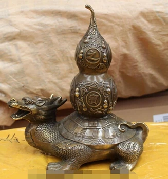 Réz Kézműves dekorációs Jól Buddha Bronz Bronz Kína délről északra Népi hosszú Élettartam Sárkány Teknős Teknős Lopótök Szobor