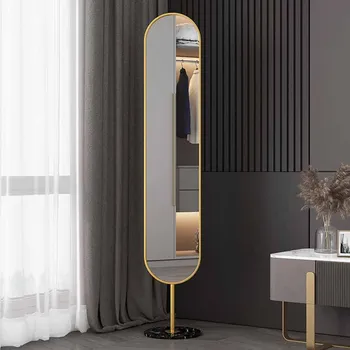 Hálószoba Vintage Fali Tükör Ovális Arany Padlón Álló Fali Tükör Luxus Európai Espelhos Decorativos Szoba Dekoráció Esztétikai