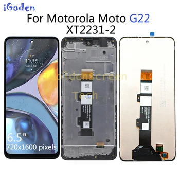 A Motorola Moto G22 LCD Kijelző Eredeti érintőképernyő Érzékelő Digiziter Szerelvény Cseréje Cserélje ki A Moto G22 Képernyő