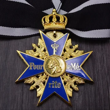 Kiváló minőségű WW2 Porosz német grand érmet Érdekében, nagy i. világháborús Arany-Kék, Max Pour Le Merite jelvény