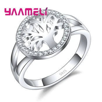 Forró Eladó Csillogó Gyűrű 925 Sterling Ezüst Növény, Fa, 5A Köbméter Cirkon Esküvői Ékszerek A Nők Party Ajándékok Nagykereskedelmi