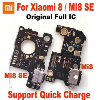 Eredeti, Teljes IC Mi 8 MI8 Pro USB-Gyors Töltés Port Igazgatóság Flex Kábel Csatlakozó Xiaomi MI8 SE Töltő testület Mikrofon Mikrofon