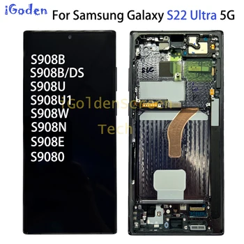 Eredeti Samsung Galaxy s22 Ultra LCD Kijelző Keret 6.9