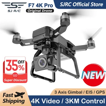 SJRC F7 4K PRO Kamera Drón GPS HD 5G WiFi FPV 3KM 3 Tengely Gimbal EIS Szakmai Brushless Quadcopter A Cam RC Összecsukható Dron