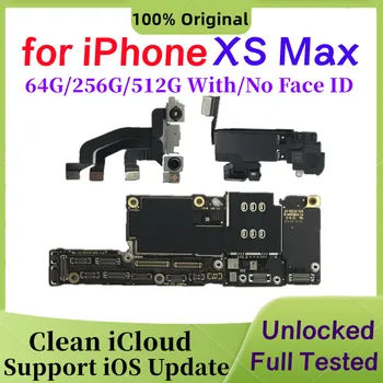 Alaplap Tiszta iCloud iPhone XS Max Teljes munkaidő Alaplap Arcát ID Támogatás iOS Frissítés Logikai Tábla Lemez 1Sim 2 Sim