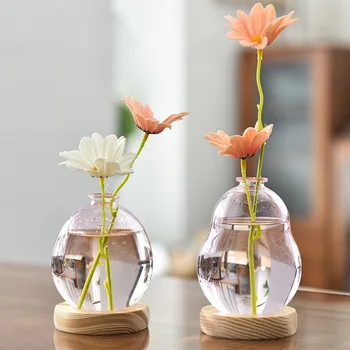 Kreatív Buborék Váza Hidroponikus Üveg Átlátszó Rózsaszín Virág Szervező Asztal Dekoráció Aromaterápiás Üveg Dekoráció