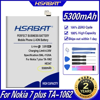 HSABAT HE347 5300mAh Akkumulátor Nokia 7 plus / TA-1062 TA-1046 TA-1055 Akkumulátorok