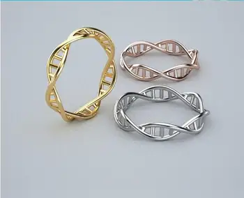 divat Legújabb Felsorolt DNS-Gyűrű, Ékszerek, ajándék ötlet, tudomány gyűrű a nők népszerű ékszer
