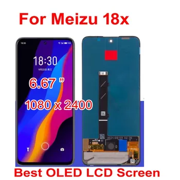 A legjobb Dolgozni OLED LCD Kijelző érintőképernyő Képernyő Digitalizáló Közgyűlés Üveg Érzékelő Meizu szöveg a 18x. pont 6.67