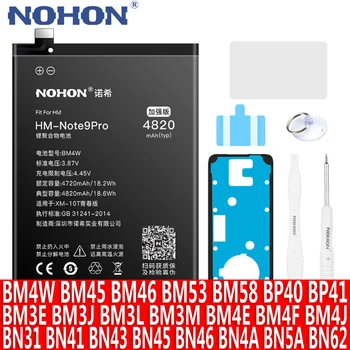 NOHON BM4W BP40 BM4E BM4F BM4J BN4A Akkumulátor Xiaomi Redmi Megjegyzés 9 Pro 2 3 4 4X 5 7 8 5A 8 TONNA K20 BN45 BN46 BM3E BM3J BM3L BM3M