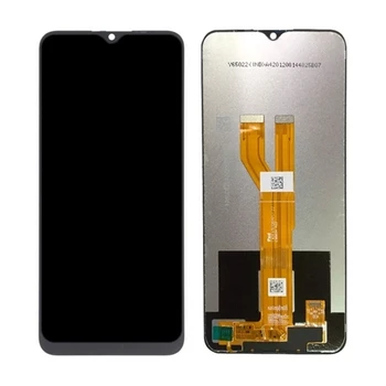 Fekete 6.5 inch ÚJ Oppo Realme C11 2021 RMX3231 LCD Kijelző érintőképernyő Digitalizáló Közgyűlés Panel Keret