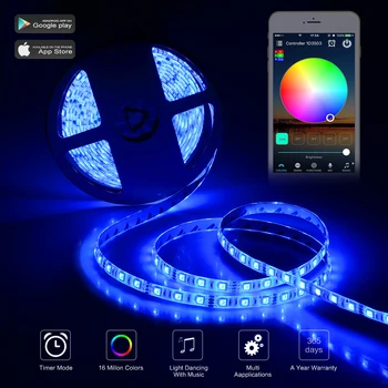 RGBW 300-WiFi LED Szalag Lámpa Készlet Okos Telefon ALKALMAZÁS, Vezérlés & IR Távirányító Időzítő Hang/Zene irányítson MINKET Plug Intelligens Otthon