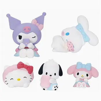 Sanrio Hello Kitty Tartozékok Ábra Pochacco Kuromi A Dallam Haza Anime Ábra Játékok Aranyos Mini Modell Baba Díszek, Ajándékok