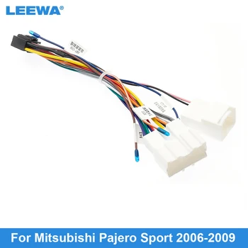 LEEWA Autó 16pin Tápkábel Kábelköteg Adapter Mitsubishi Pajero Sport (06-09) Szerelési Egység