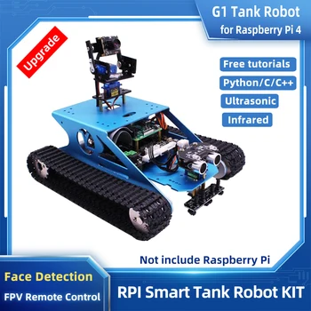 Frissítés Okos Tank, Robot Autó DIY Kit Ultrahangos Infravörös Elkerülve a Raspberry Pi 4 Python, C++ Programozás Tanulás