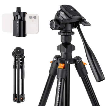 A K&F KONCEPCIÓ a Hordozható 162cm Kamera háromlábú Állvány 3 kg Terhelés Utazási Fotózás Állvány a Telefon tartó DSLR Kamerák Okostelefon