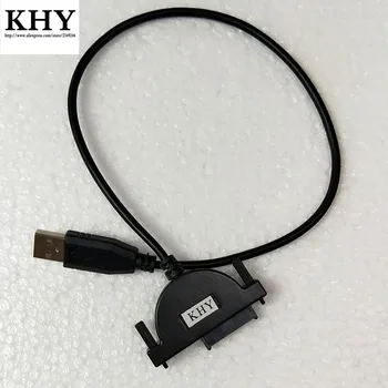 Generációs lll USB 2.0, hogy 7+6 13Pin Slimline SATA Kábel, LED-es Laptop FURCSA CD-ROM DVDRW Caddy Meghajtó Adapter