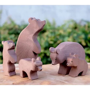 Fa Medve Állatok Adatok Baba nyíltvégű Kicsi a Világ Játék Játékok Waldorf, Montessori Oktatási Fa Játékok Ajándék