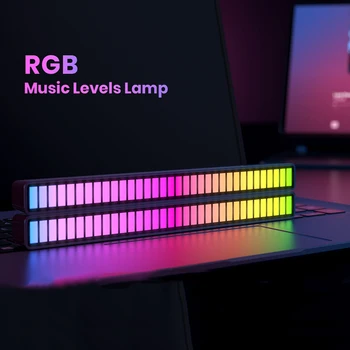 ÚJ LED RGB hang, bár a Zene app ellenőrzési Pickup hangvezérelt Ritmus Fények színes táblázat Környezeti lámpa Esztétikai Szoba Dekoráció