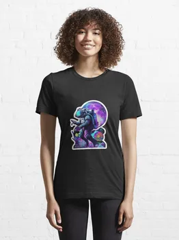 Pszichedelikus Illusztráció Űrhajós 2023 új divat nyomtatott póló ruha női