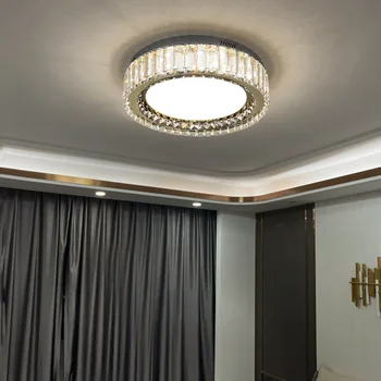 Modern, világos luxus hálószoba lámpa kerek led crystal, mennyezeti lámpa, egyszerű, otthon Északi téren, hall, nappali lámpa