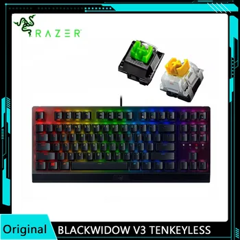 Razer BlackWidow V3 Tenkeyless TKL Mechanikus Gaming-Billentyűzet Sárga/Zöld Mechanikus Kapcsolók Lineáris & Csendes